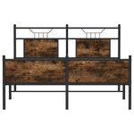 Casa si Gradina - Mobilier - Paturi si accesorii - Paturi - Cadru pat fara saltea stejar fumuriu 140x200 cm lemn prelucrat - Infinity.ro