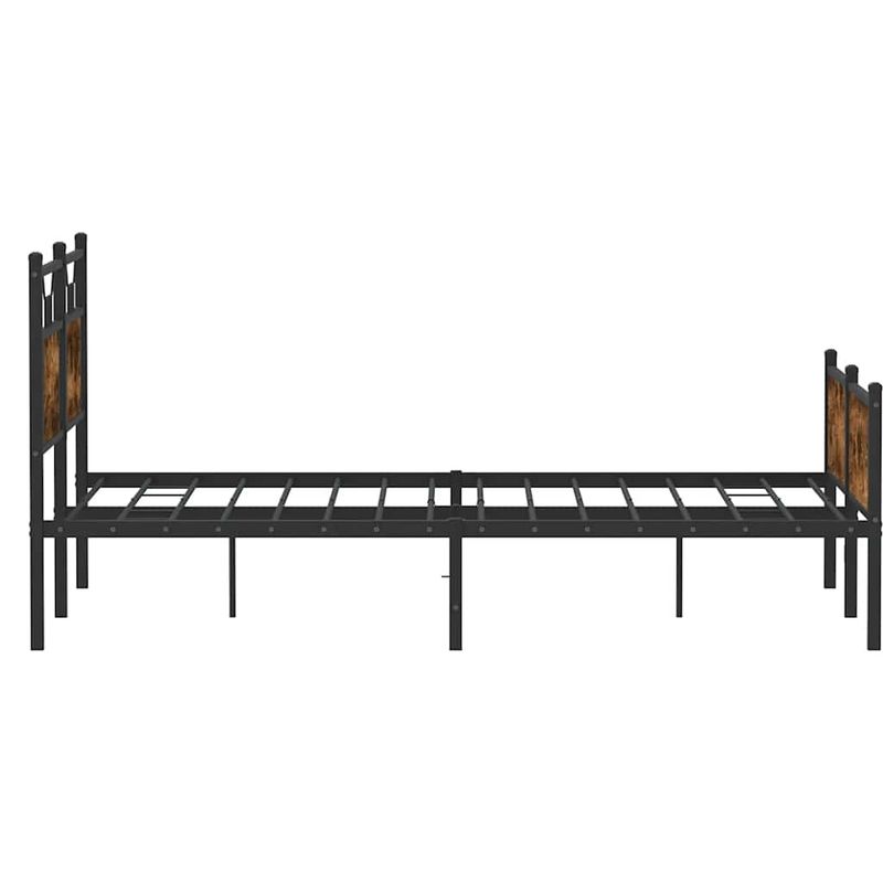 Casa si Gradina - Mobilier - Paturi si accesorii - Paturi - Cadru pat fara saltea stejar fumuriu 140x200 cm lemn prelucrat - Infinity.ro