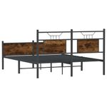 Casa si Gradina - Mobilier - Paturi si accesorii - Paturi - Cadru pat fara saltea stejar fumuriu 140x200 cm lemn prelucrat - Infinity.ro