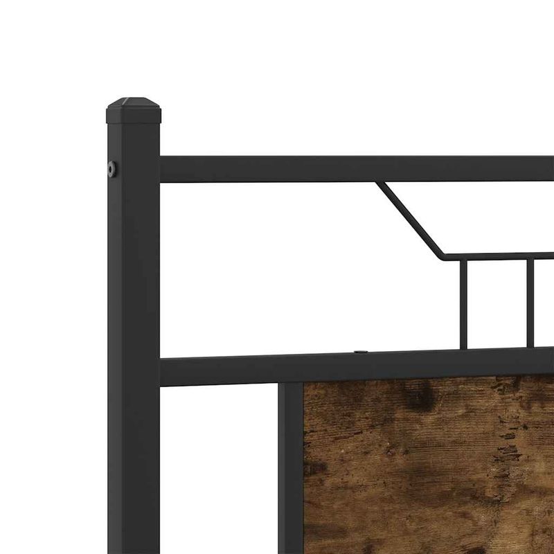 Casa si Gradina - Mobilier - Paturi si accesorii - Paturi - Cadru pat fara saltea stejar fumuriu 140x200 cm lemn prelucrat - Infinity.ro