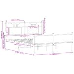 Casa si Gradina - Mobilier - Paturi si accesorii - Paturi - Cadru pat fara saltea stejar fumuriu 140x200 cm lemn prelucrat - Infinity.ro