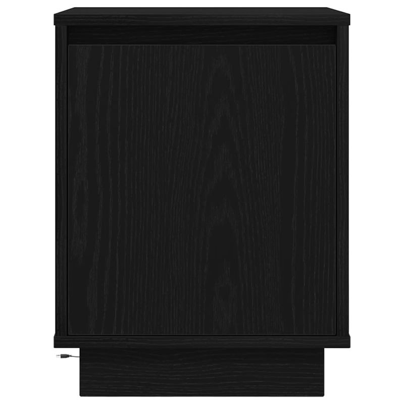 Casa si Gradina - Mobilier - Comode si corpuri - Noptiere - Noptiere cu lumini LED 2 buc Negru 38x34x50 cm - Infinity.ro