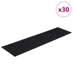 Casa si Gradina - Textile si covoare - Covoare - Covoare casa - Covorase scara autoadezive 30 buc Negru 76x20 cm dreptunghiular - Infinity.ro