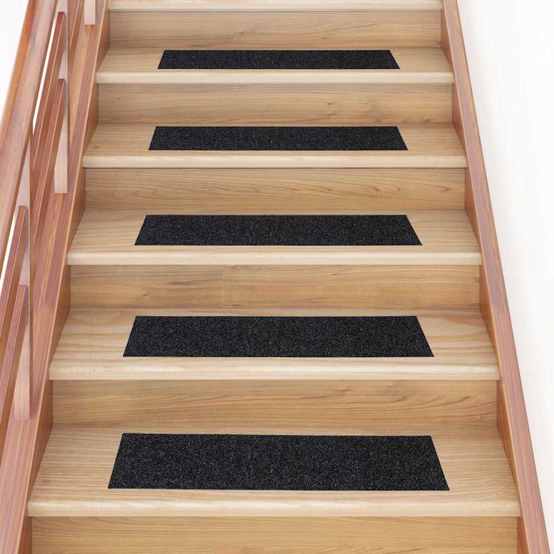 Casa si Gradina - Textile si covoare - Covoare - Covoare casa - Covorase scara autoadezive 30 buc Negru 76x20 cm dreptunghiular - Infinity.ro