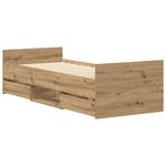 Casa si Gradina - Mobilier - Paturi si accesorii - Paturi - Cadru de pat fara saltea Stejar Artisan 90x190cm Lemn prelucrat - Infinity.ro
