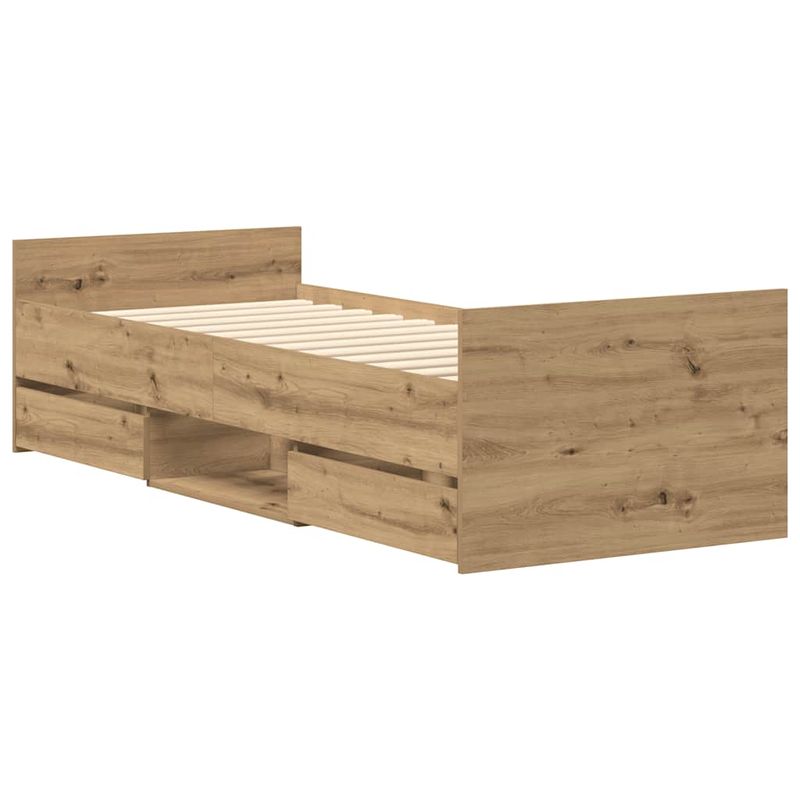 Casa si Gradina - Mobilier - Paturi si accesorii - Paturi - Cadru de pat fara saltea Stejar Artisan 90x190cm Lemn prelucrat - Infinity.ro