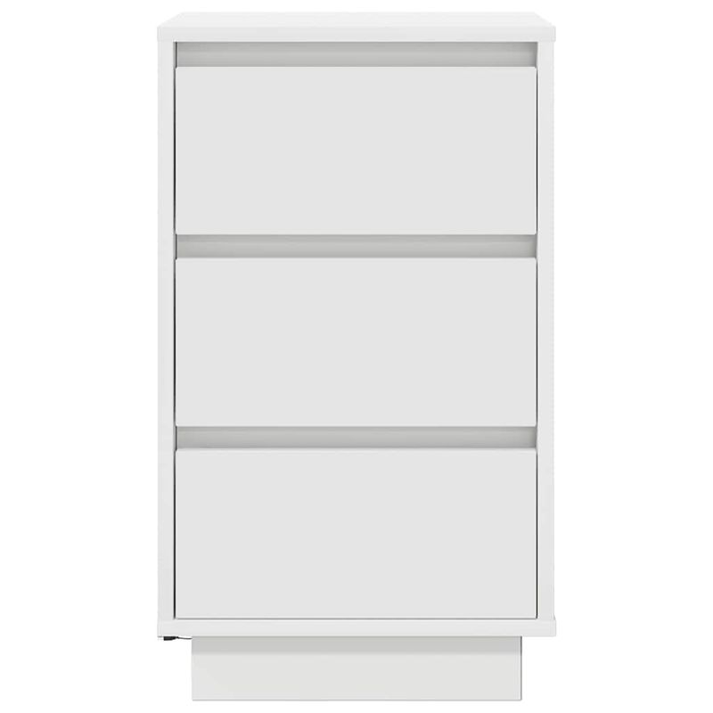 Casa si Gradina - Mobilier - Comode si corpuri - Noptiere - Noptiera cu lumini LED alb 38x34x65 cm - Infinity.ro