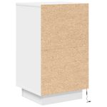 Casa si Gradina - Mobilier - Comode si corpuri - Noptiere - Noptiera cu lumini LED alb 38x34x65 cm - Infinity.ro