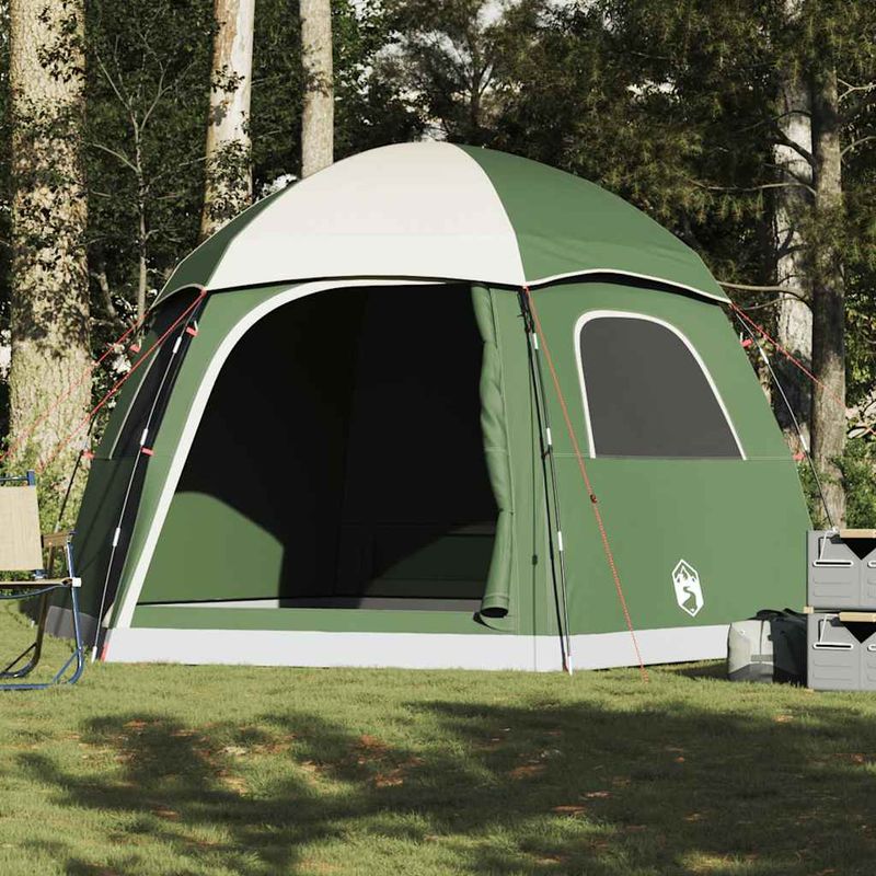 Sport si Outdoor - Camping - Corturi camping - Cort de familie Igloo pentru 6 persoane, verde rezistent la apa - Infinity.ro