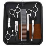Petshop/Ingrijire si Igiena/Produse uz extern/Clesti si trimmere - Set 6 piese foarfece pentru ingrijirea cainilor otel inoxidabil - Infinity.ro