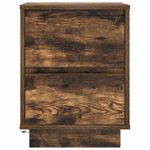 Casa si Gradina - Mobilier - Comode si corpuri - Noptiere - Noptiere cu lumini LED 2 buc Stejar afumat 38x34x50 cm - Infinity.ro