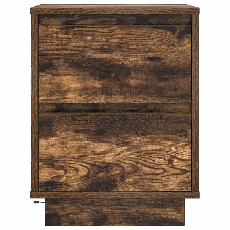Casa si Gradina - Mobilier - Comode si corpuri - Noptiere - Noptiere cu lumini LED 2 buc Stejar afumat 38x34x50 cm - Infinity.ro