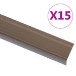 Casa si Gradina - Constructii - Materiale constructii - Profile decorative - Profile trepte in forma de L, 15 buc., maro, 90 cm, aluminiu - Infinity.ro