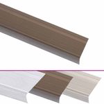 Casa si Gradina - Constructii - Materiale constructii - Profile decorative - Profile trepte in forma de L, 15 buc., maro, 90 cm, aluminiu - Infinity.ro