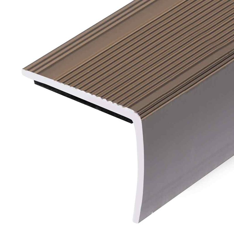Casa si Gradina - Constructii - Materiale constructii - Profile decorative - Profile trepte in forma de L, 15 buc., maro, 90 cm, aluminiu - Infinity.ro