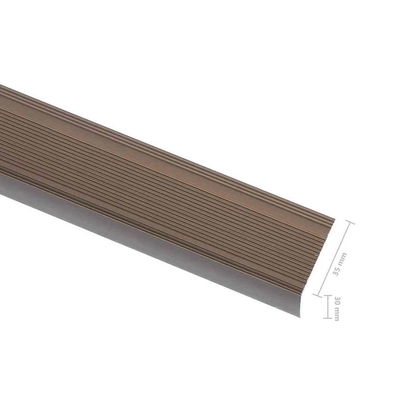 Casa si Gradina - Constructii - Materiale constructii - Profile decorative - Profile trepte in forma de L, 15 buc., maro, 90 cm, aluminiu - Infinity.ro