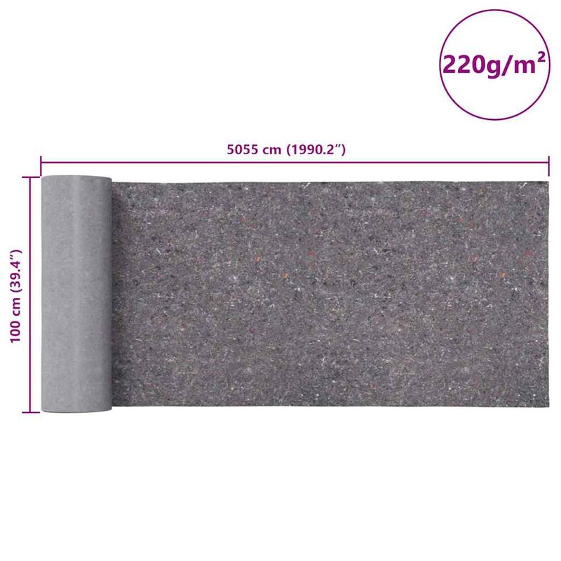 Casa si Gradina - Textile si covoare - Covoare - Covoare casa - Lana anti-alunecare pentru vopsit 5055 cm 220 g/m² gri - Infinity.ro