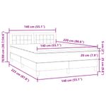 Casa si Gradina - Mobilier - Paturi si accesorii - Paturi - Pat box spring cu saltea, roz, 140x220 cm, catifea - Infinity.ro