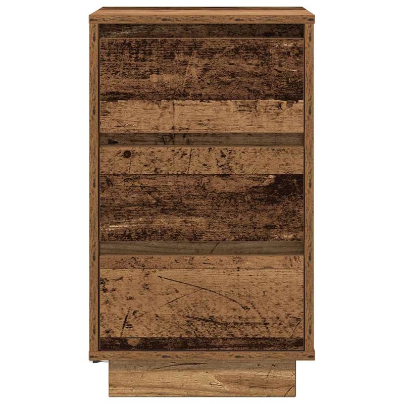 Casa si Gradina - Mobilier - Comode si corpuri - Noptiere - Noptiera cu lumini LED Lemn vechi 38x34x65 cm - Infinity.ro
