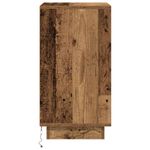 Casa si Gradina - Mobilier - Comode si corpuri - Noptiere - Noptiera cu lumini LED Lemn vechi 38x34x65 cm - Infinity.ro