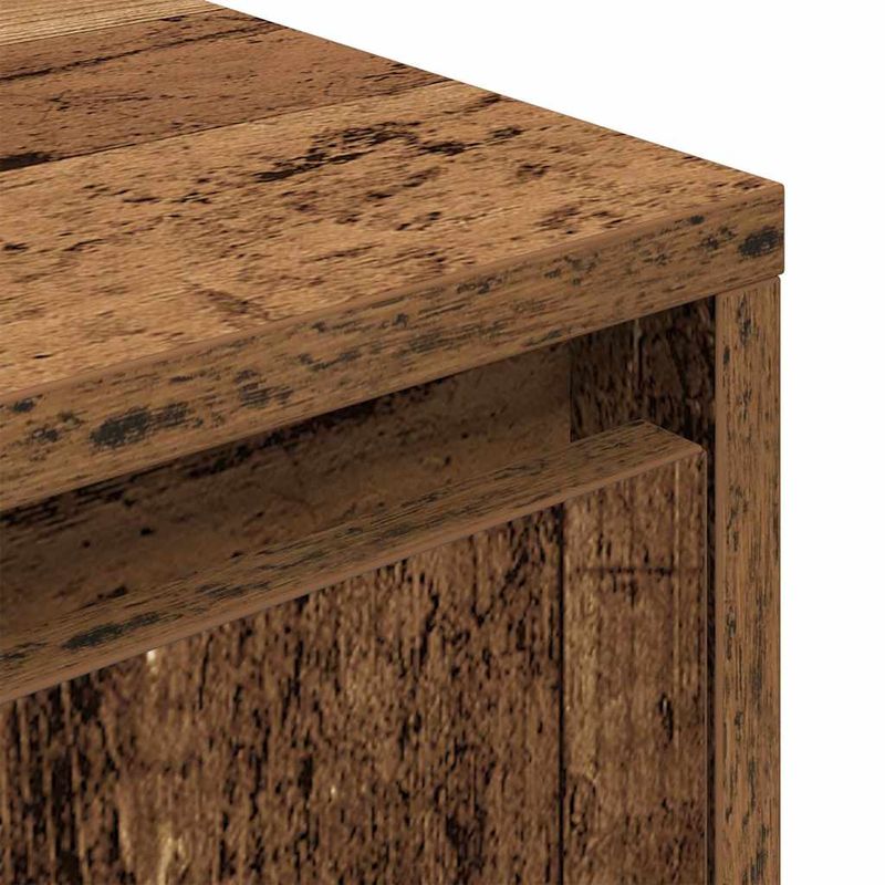 Casa si Gradina - Mobilier - Comode si corpuri - Noptiere - Noptiera cu lumini LED Lemn vechi 38x34x65 cm - Infinity.ro