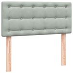 Casa si Gradina - Mobilier - Paturi si accesorii - Paturi - Pat box spring cu saltea, gri deschis, 90x210 cm, catifea - Infinity.ro
