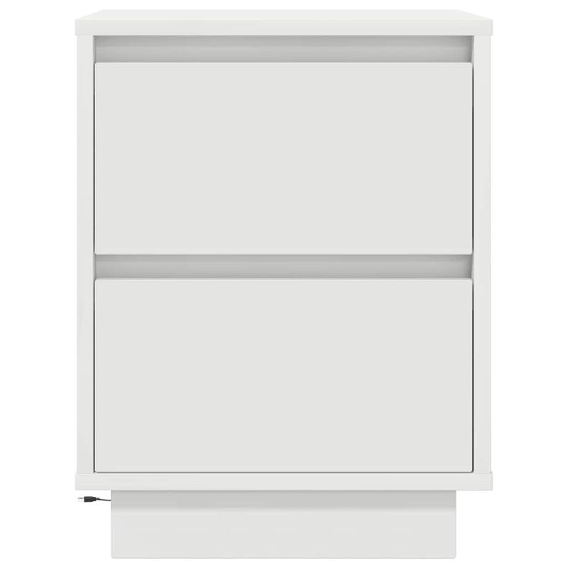 Casa si Gradina - Mobilier - Comode si corpuri - Noptiere - Noptiere cu lumini LED 2 buc Alb 38x34x50 cm - Infinity.ro