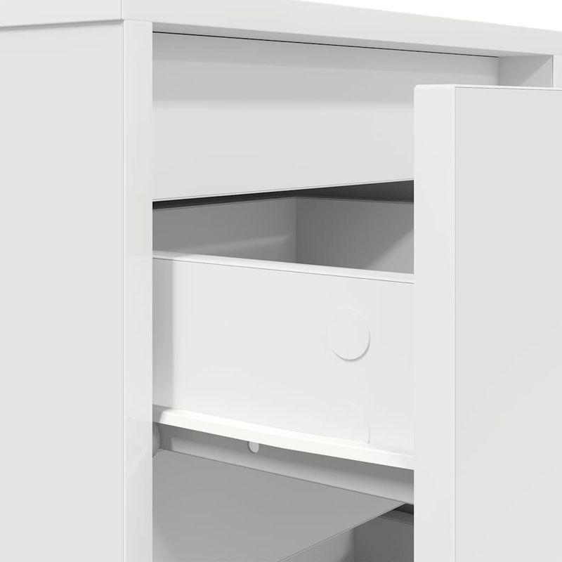 Casa si Gradina - Mobilier - Comode si corpuri - Noptiere - Noptiere cu lumini LED 2 buc Alb 38x34x50 cm - Infinity.ro