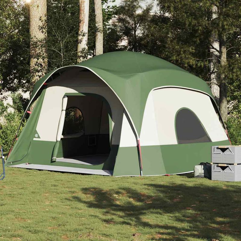 Sport si Outdoor - Camping - Corturi camping - Cort de familie pentru 6 persoane, verde, impermeabil - Infinity.ro