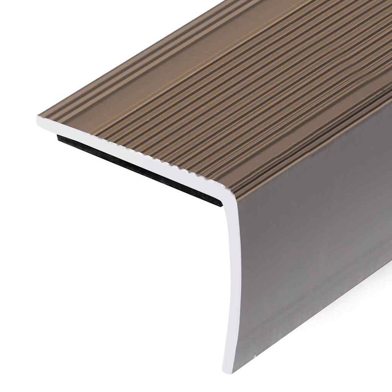 Casa si Gradina - Constructii - Materiale constructii - Profile decorative - Profile trepte in forma de L, 5 buc., maro, 90 cm, aluminiu - Infinity.ro