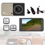 Auto si Moto - Electronice auto - Camere auto si DVR - Camera DVR auto, Ecran 4", Full HD, Senzor de Miscare, G-senzor, 15 x 10 x 5cm, Negru - Infinity.ro