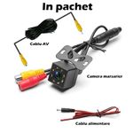 Auto si Moto - Electronice auto - Camere auto si DVR - Camera auto marsarier R3, 12V, cablu 6m, unghi 170°, IP68, vedere nocturna, 8 leduri infrarosu - Infinity.ro