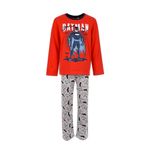 Fashion, accesorii si bijuterii - Copii - Lenjerie si pijamale copii - Pijamale copii - Pijamale lungi Batman HU2098, 128 CM 8 ani, Rosu/Gri - Infinity.ro