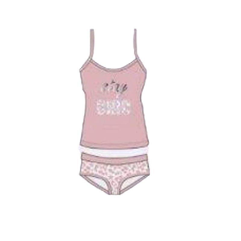 Fashion, accesorii si bijuterii - Copii - Lenjerie si pijamale copii - Lenjerie intima copii - Set 2 tricou si chiloti fete Rossoporpora CB138, Multicolor, 122-128 CM 7-8 ani - Infinity.ro