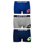 Fashion, accesorii si bijuterii - Copii - Lenjerie si pijamale copii - Lenjerie intima copii - Set 3 boxeri baieti Lotto LB4010, Multicolor, 110-116 CM 5-6 ani - Infinity.ro