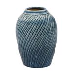 Casa si Gradina - Decoratiuni - Obiecte decorative - Vaze si boluri decorative - Vaza Shell, Ceramica, Albastru, 18cm - Infinity.ro