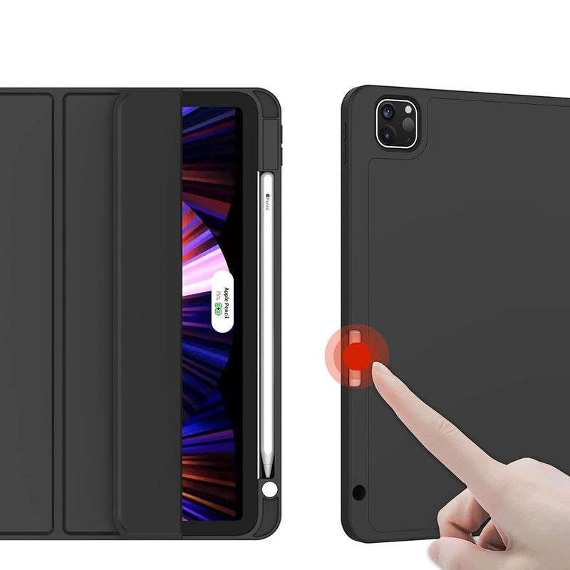 Laptop, Telefoane si Tablete - Tablete si accesorii tablete - Accesorii Tablete - Huse tablete - Husa pentru iPad Pro 13 (2024) - Techsuit Flex Trifold - Negru - Infinity.ro