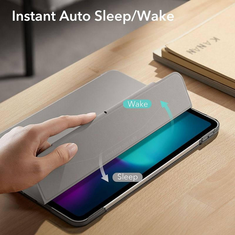 Laptop, Telefoane si Tablete - Tablete si accesorii tablete - Accesorii Tablete - Huse tablete - Husa pentru iPad Pro 13 (2024) - ESR Ascend Trifold - Gri - Infinity.ro