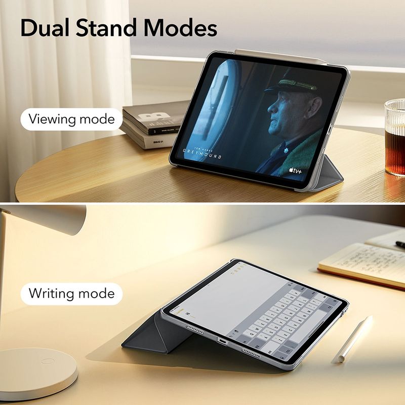 Laptop, Telefoane si Tablete - Tablete si accesorii tablete - Accesorii Tablete - Huse tablete - Husa pentru iPad Pro 13 (2024) - ESR Ascend Trifold - Gri - Infinity.ro