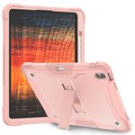 Laptop, Telefoane si Tablete - Tablete si accesorii tablete - Accesorii Tablete - Huse tablete - Husa pentru iPad Air 13 (2024) + Folie - Techsuit Rugged TabShell - Roz auriu - Infinity.ro