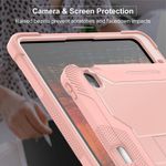 Laptop, Telefoane si Tablete - Tablete si accesorii tablete - Accesorii Tablete - Huse tablete - Husa pentru iPad Air 13 (2024) + Folie - Techsuit Rugged TabShell - Roz auriu - Infinity.ro