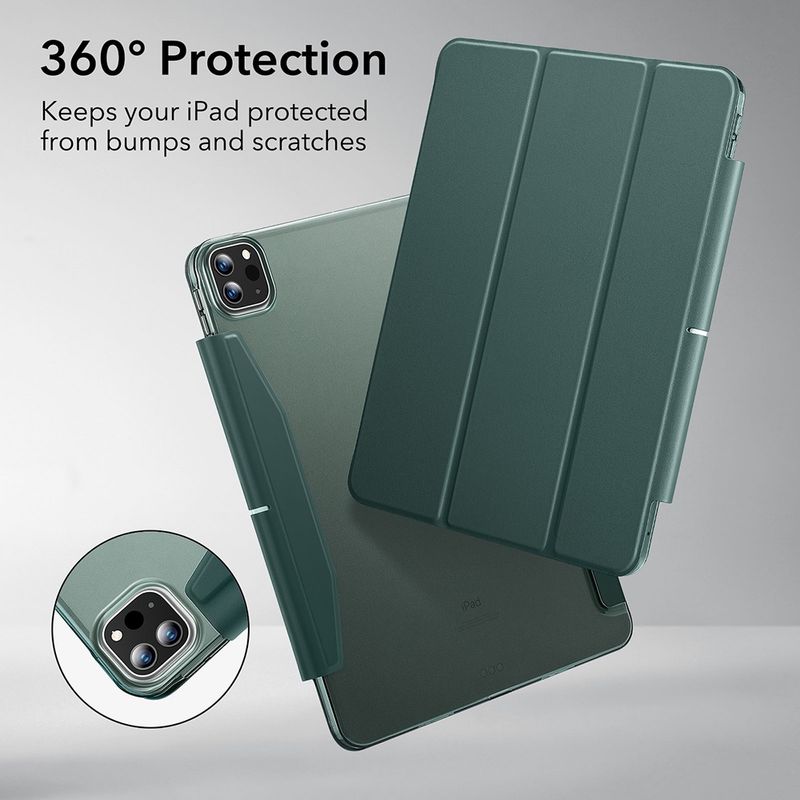 Laptop, Telefoane si Tablete - Tablete si accesorii tablete - Accesorii Tablete - Huse tablete - Husa pentru iPad Pro 13 (2024) - ESR Ascend Trifold - Verde - Infinity.ro