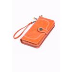 Fashion, accesorii si bijuterii - Femei - Accesorii femei - Portofele femei - Portofel dama, tip borseta, piele ecologica premium, cu bareta, orange natural, 190x100x40mm - Infinity.ro