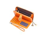 Fashion, accesorii si bijuterii - Femei - Accesorii femei - Portofele femei - Portofel dama, tip borseta, piele ecologica premium, cu bareta, orange natural, 190x100x40mm - Infinity.ro