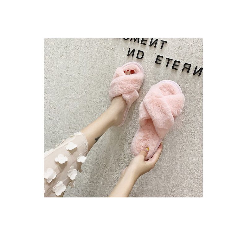 Fashion, accesorii si bijuterii - Femei - Incaltaminte femei - Slapi si papuci femei - Papuci dama, marimea 37, pentru casa, plus, roz - Infinity.ro