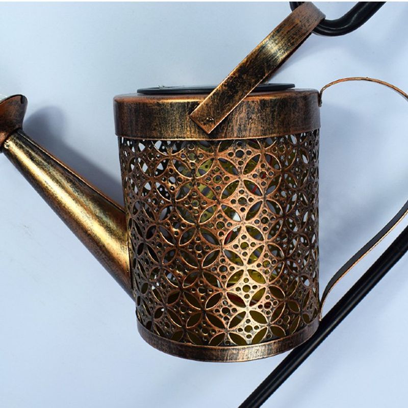 Casa si Gradina - Corpuri si surse de iluminat - Iluminat exterior - Lampi solare - Decoratiune pentru exterior, lumini cu incarcare solara, model ceainic, agatatoare rezistenta, Aramiu Vintage - Infinity.ro