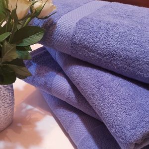 Set 4 prosoape de baie, bumbac 100%, 70x140 cm, 450 gr/mp, bleu inchis