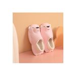 Fashion, accesorii si bijuterii - Femei - Incaltaminte femei - Slapi si papuci femei - Papuci imblaniti impermeabili si caldurosi Bear, pentru femei, forma ursulet, marime 37 EU, Roz - Infinity.ro