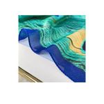 Fashion, accesorii si bijuterii - Femei - Accesorii femei - Esarfe si fulare femei - Esarfa dama, mare, verde, poliester, imprimeu paun, 1800 x 900mm - Infinity.ro