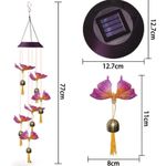 Casa si Gradina - Corpuri si surse de iluminat - Iluminat exterior - Lampi solare - Decoratiune pentru exterior, lumini cu incarcare solara, model fluturi, agatatoare rezistenta, Multicolor - Infinity.ro